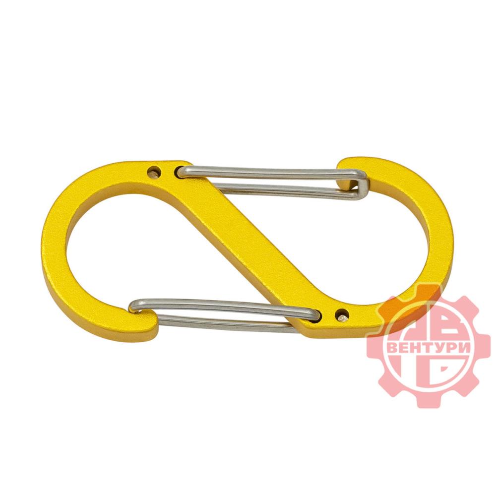 Карабин s-образный 50мм (yellow)